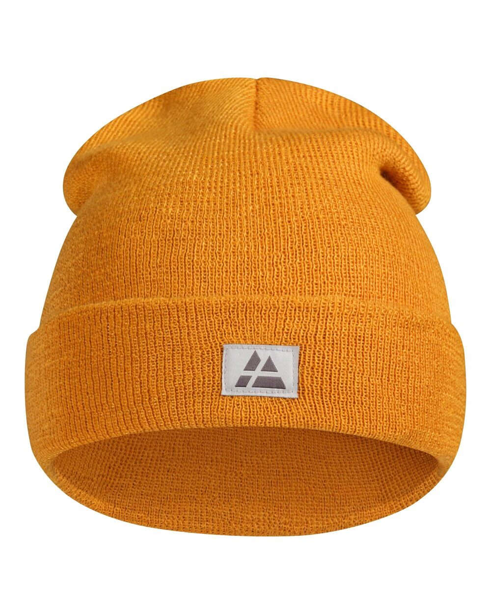 8603 Sustainable Classic Beanie & , Plain Kitted Hat, Mustard, One Size